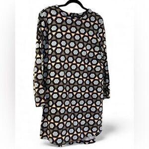 H&M Long Sleeve Dress with Hexagonal Pattern